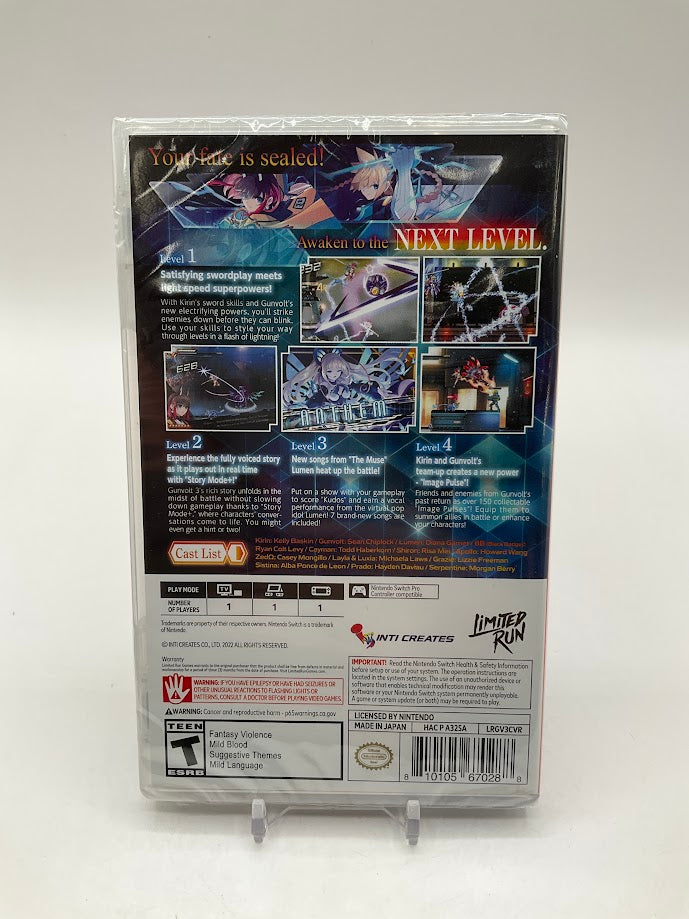 Azure Striker Gunvolt 3 Nintendo Switch Sealed