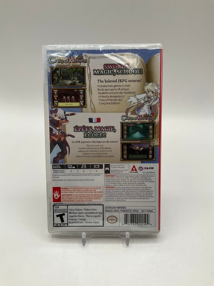 Class Of Heroes 1 & 2: Complete Edition Nintendo Switch Sealed