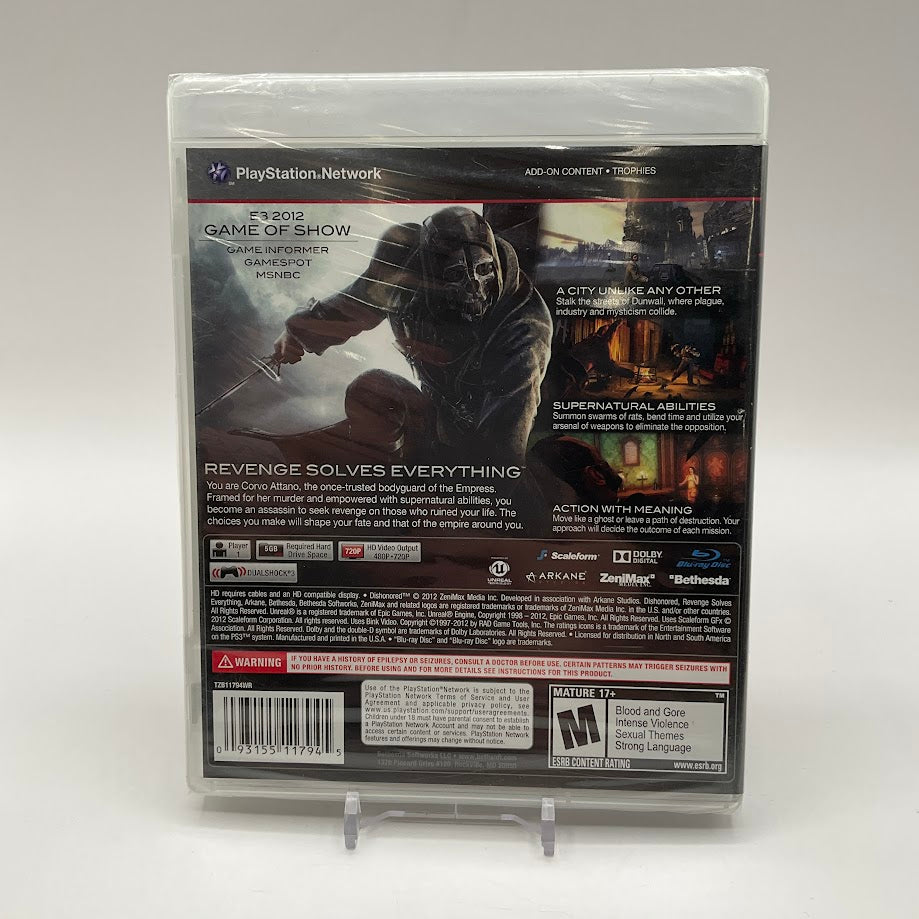 Dishonored Playstation 3 Sealed