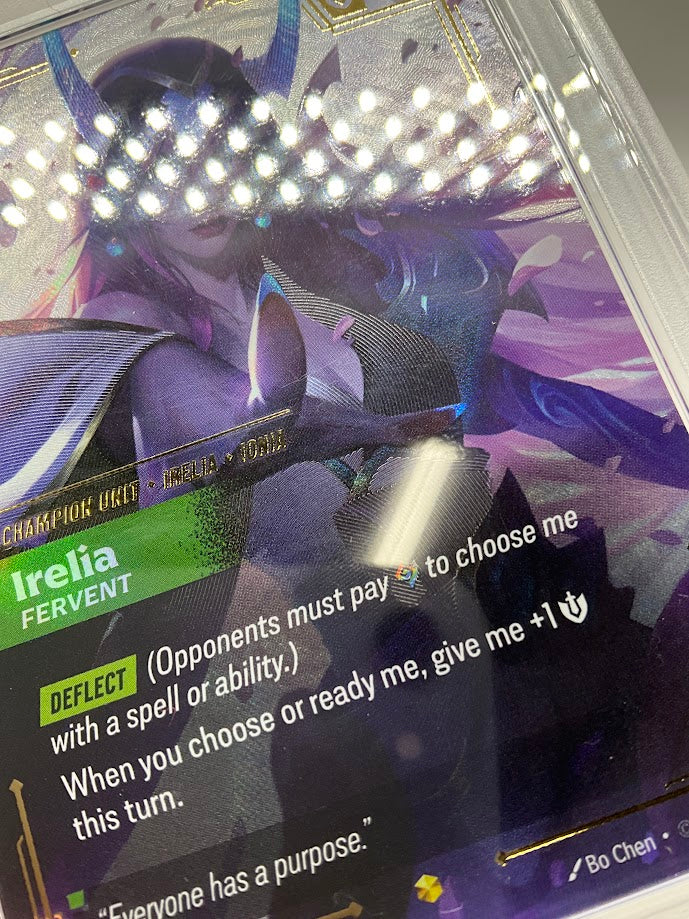 Irelia Riftbound Spiritforged Overnumber #225 PSA 10