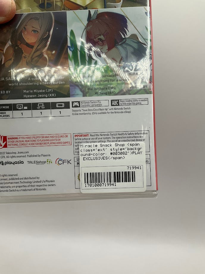 Miracle Snack Shop Nintendo Switch Sealed