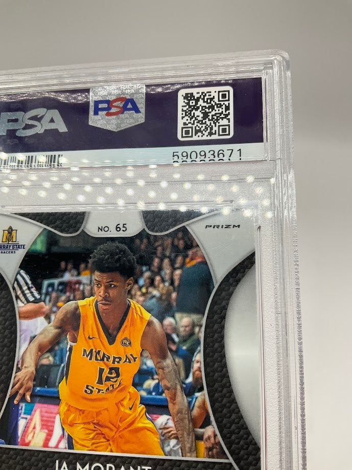 Ja Morant 2019 Panini Prizm Draft Picks Pink Pulsar Prizm #65 PSA 10