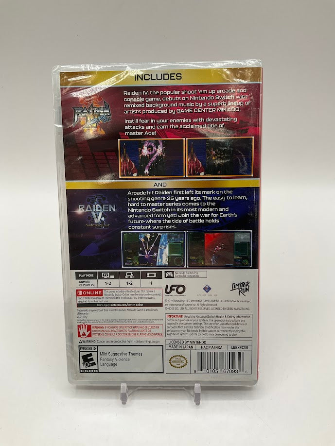 Raiden IV x MIKADO remix & Raiden V: Director's Cut Pack Nintendo Switch Sealed
