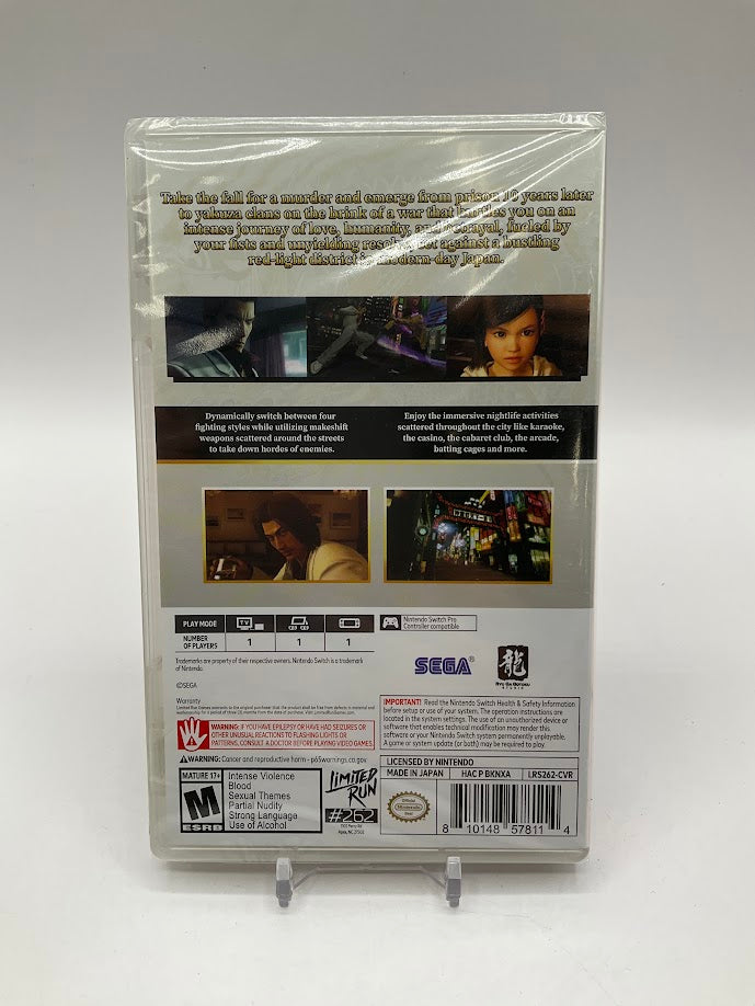 Yakuza Kiwami Nintendo Switch Sealed