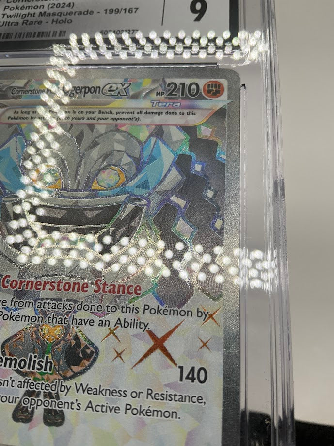 Cornerstone Mask Ogerpon ex Pokemon Twilight Masquerade Ultra Rare Holo CGC 9