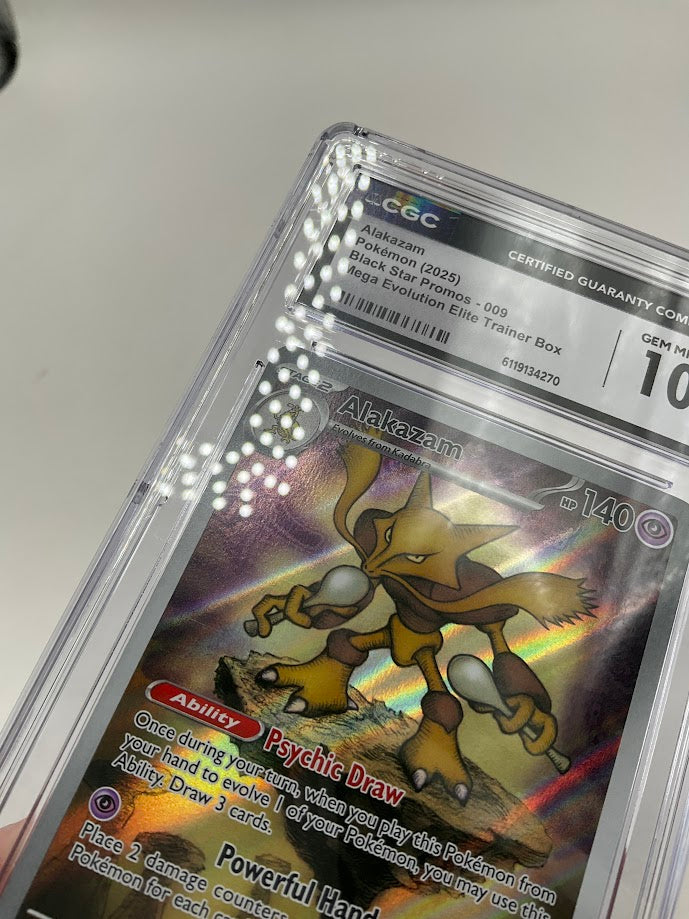 Alakazam Pokemon Mega Evolution Elite Trainer Box Promo #009 CGC 10