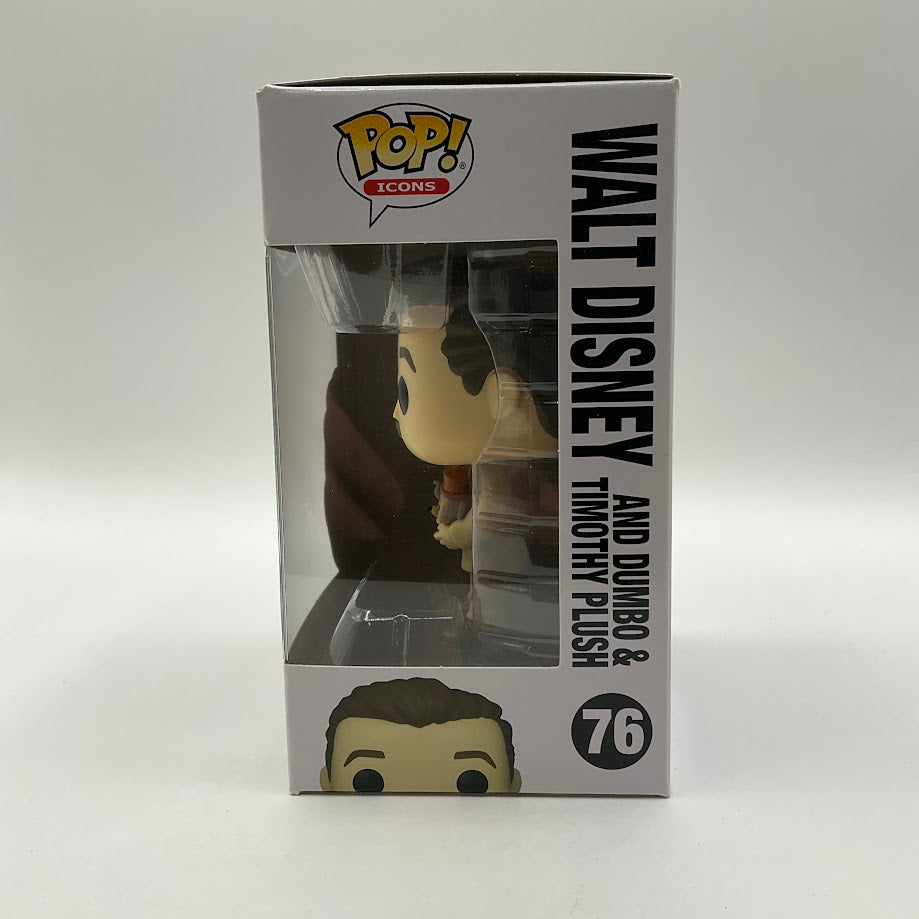 Walt Disney & Dumbo & Timothy Plush Funko Pop! Disney 100 #76