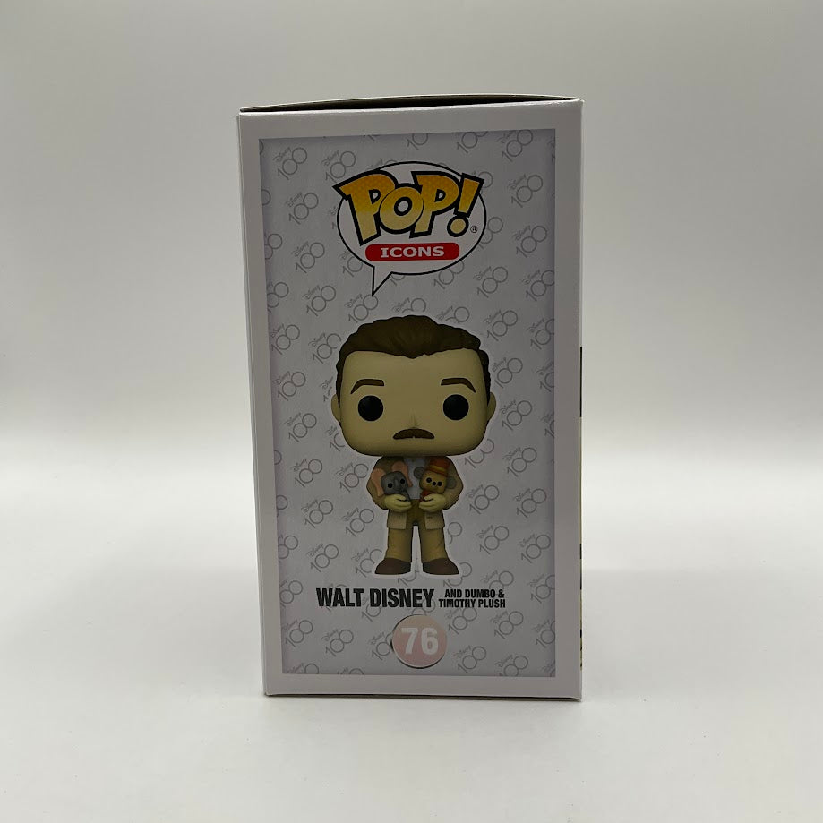 Walt Disney & Dumbo & Timothy Plush Funko Pop! Disney 100 #76