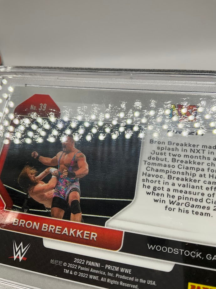 Bron Breakker 2022 Panini Prizm Red White & Blue Prizm RC #39 PSA 10