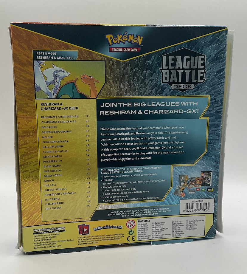 Pokemon: Reshiram & Charizard GX League Battle Deck *See Pictures for Details*