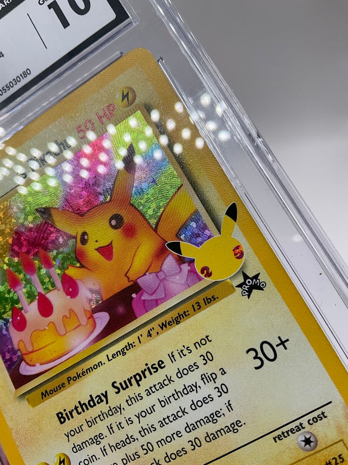 Birthday Pikachu Pokemon Celebrations Classic Collection Holo #24 CGC 10