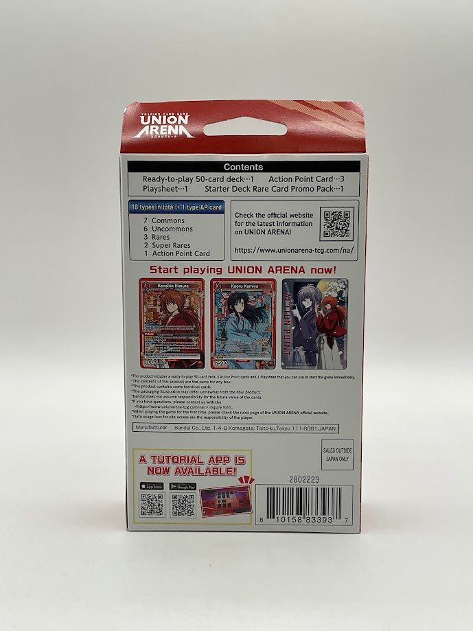 Union Arena Rurouni Kenshin Starter Deck *Releases 9-26-25*