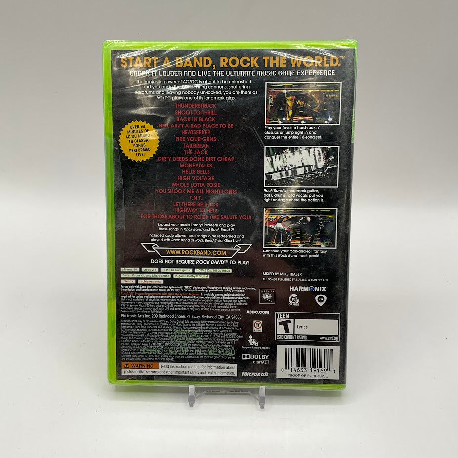 AC/DC Live Rock Band Track Pack Xbox 360 Sealed