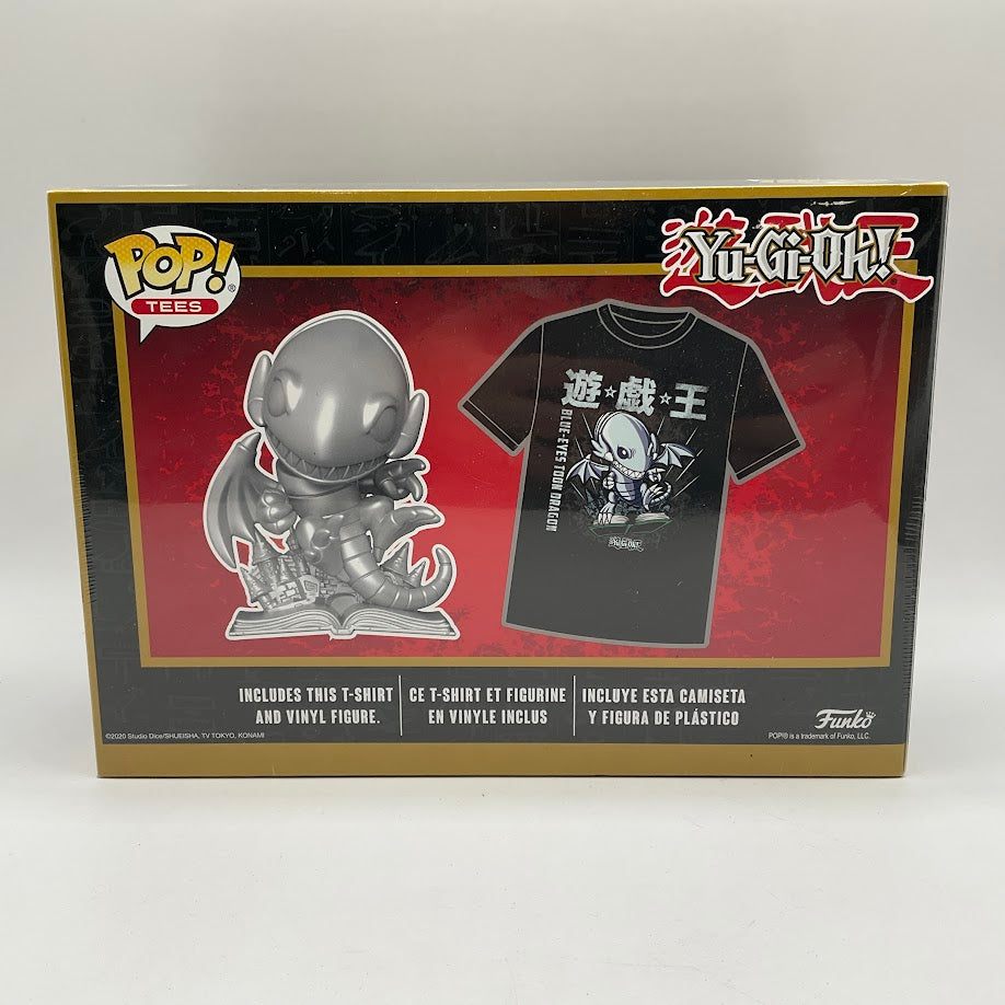 Blue-Eyes Toon Dragon Funko Pop and Tee! Yu-Gi-Oh! GameStop Exclusive Size 2XL