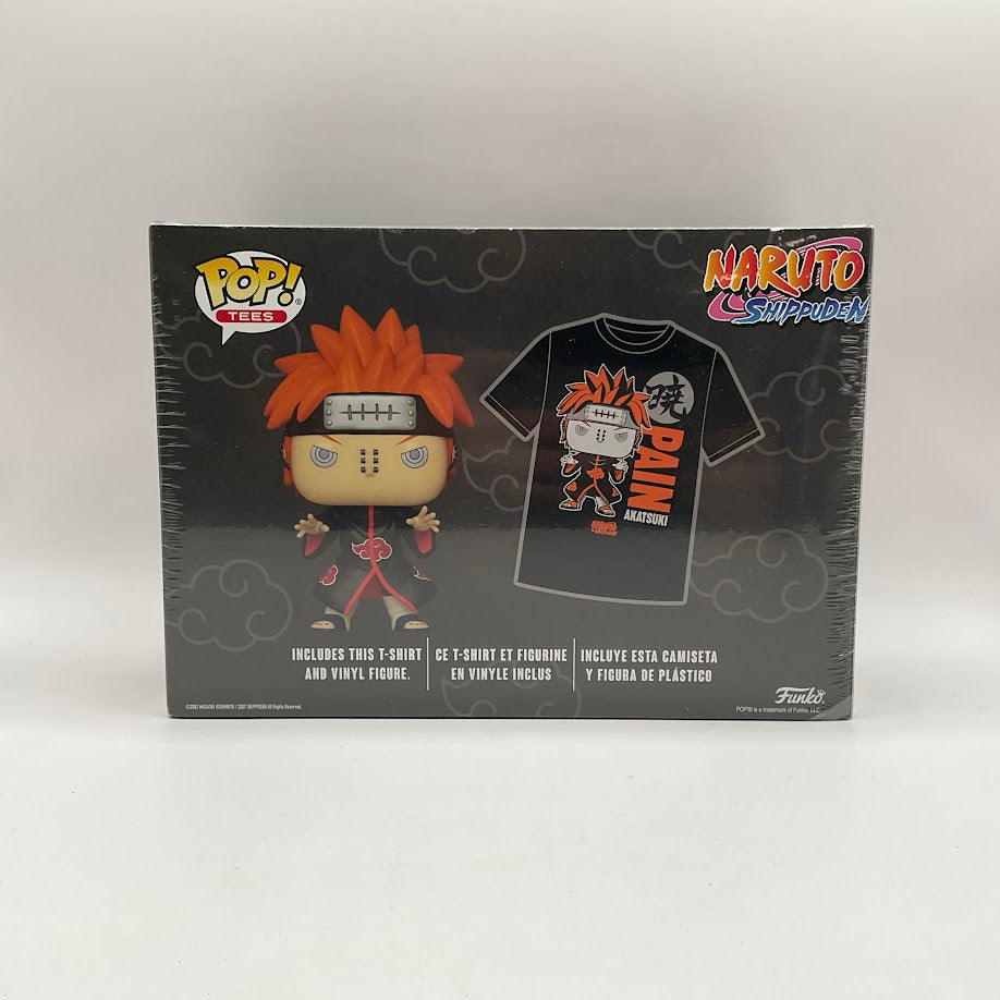 Pain Funko Pop and Tee! Naruto Shippuden GITD GameStop Exclusive Size XL