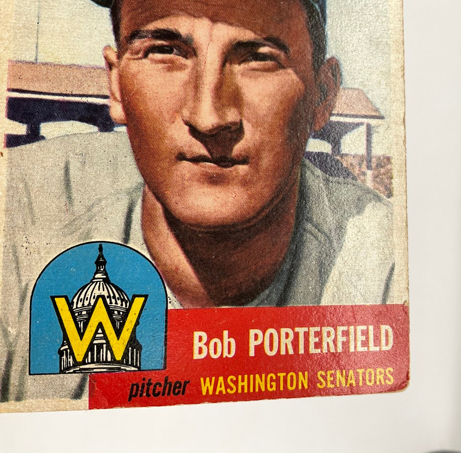 Bob Porterfield 1953 Topps #108 Washington Senators VG #1 - Collector Store LLC