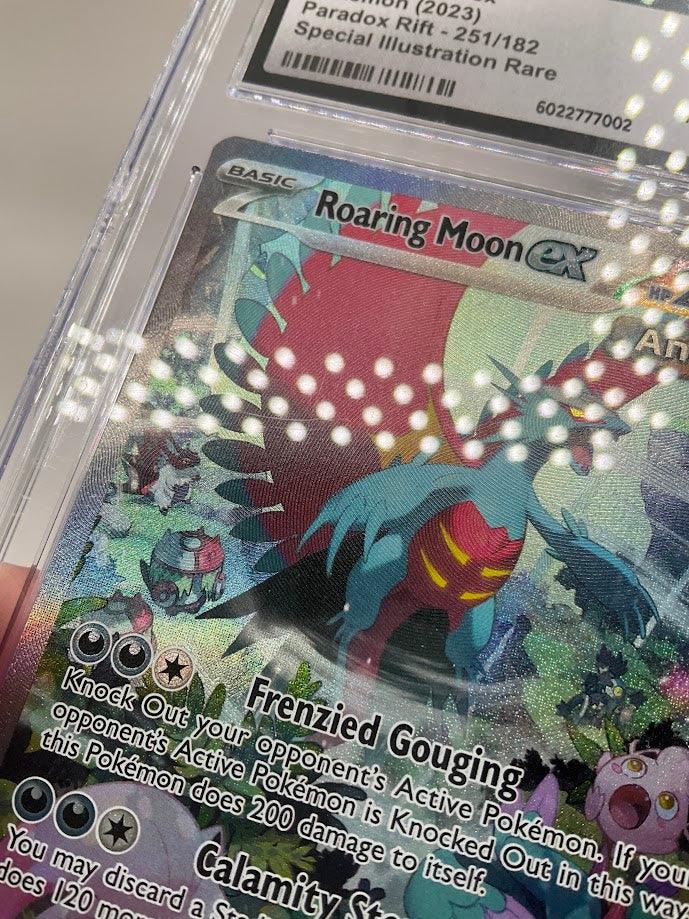 Roaring Moon ex Pokemon Paradox Rift Special Illustration Rare #251 CGC 8.5