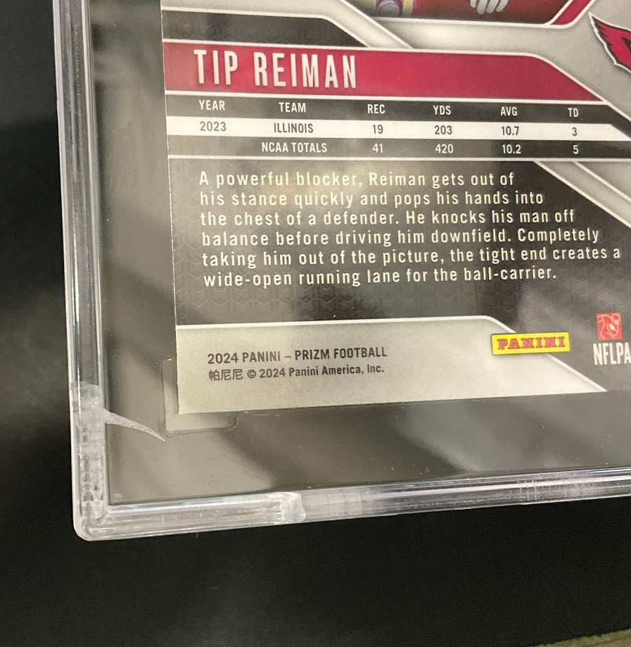 Tip Reiman 2024 Panini Prizm Black & White Checker Prizm RC #391 SGC 9