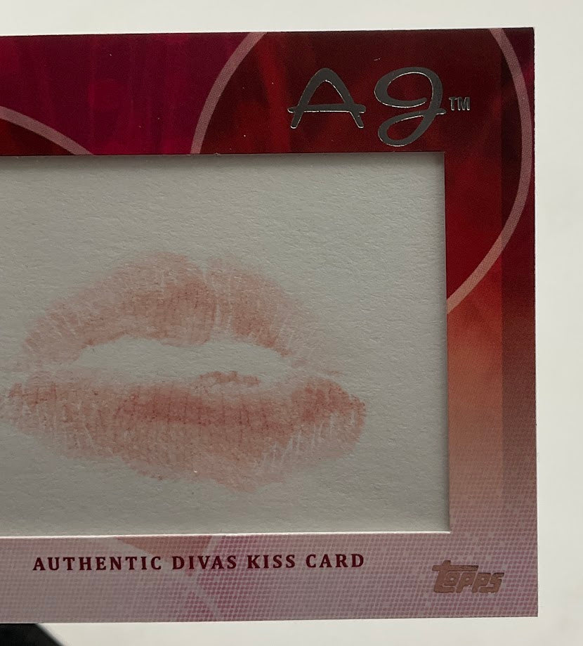 AJ Lee 2012 Topps WWE Kiss Card Relic