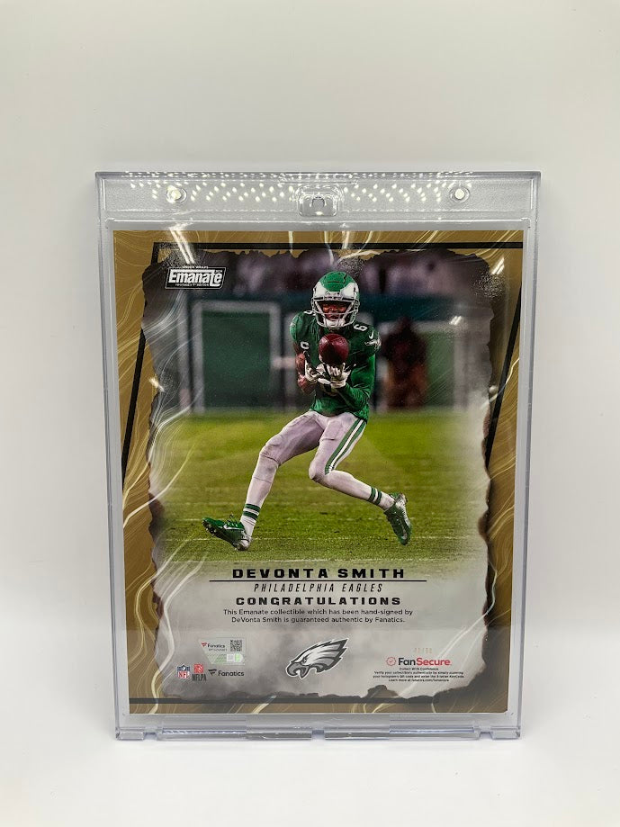 DeVonta Smith Underwraps Emanate Auto 42/50 Fanatics COA