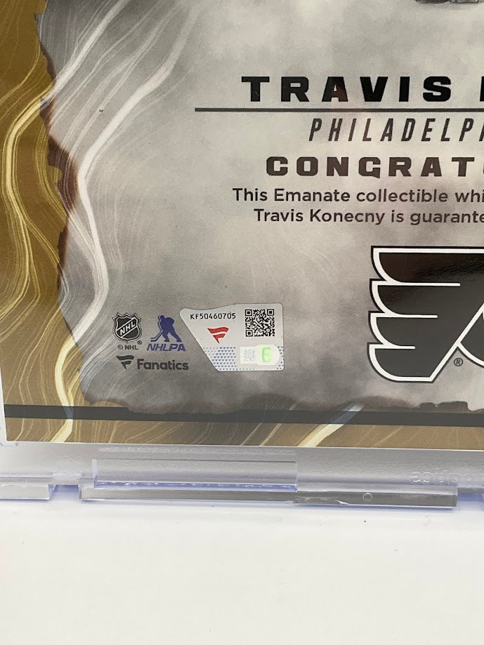 Travis Konecny Underwraps Emanate Auto 04/50 Fanatics COA
