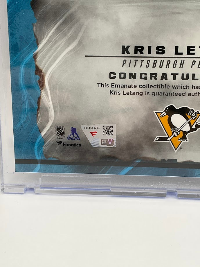 Kris Letang Underwraps Emanate Auto Pittsburgh Penguins 05/10 Fanatics COA