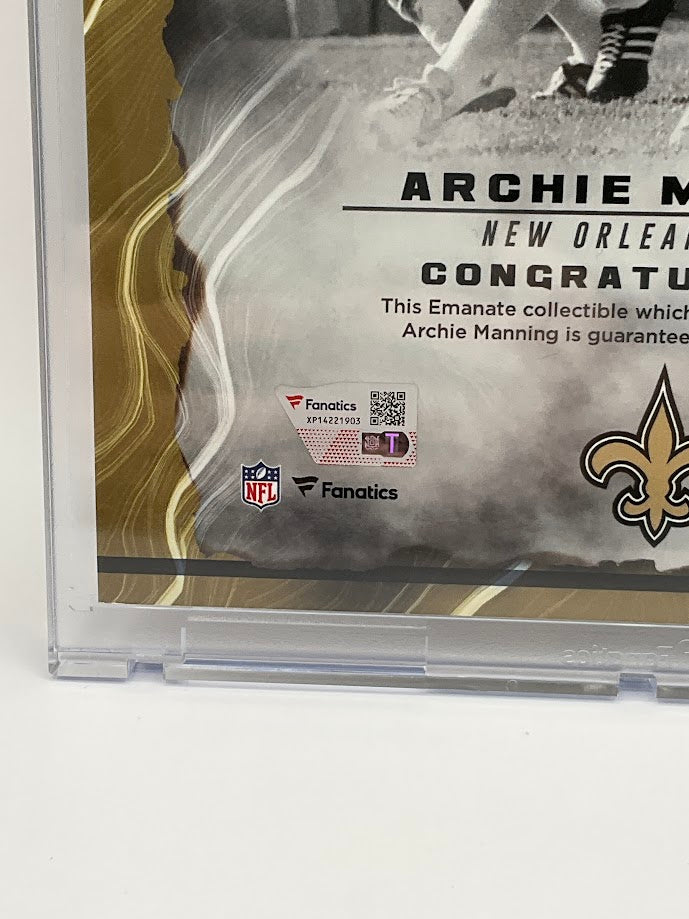 Archie Manning Underwraps Emanate Auto New Orleans Saints 37/50 Fanatics COA