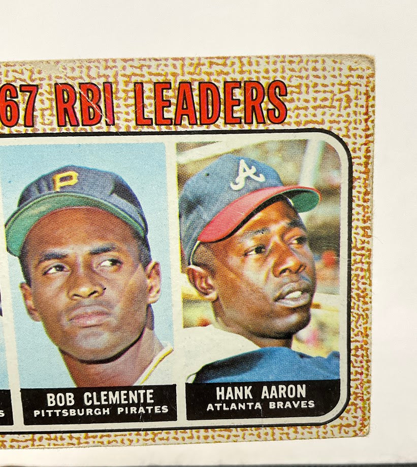 Cepeda / Clemente / Aaron 1968 Topps RBI Leaders #3 VG #2 - Collector Store LLC