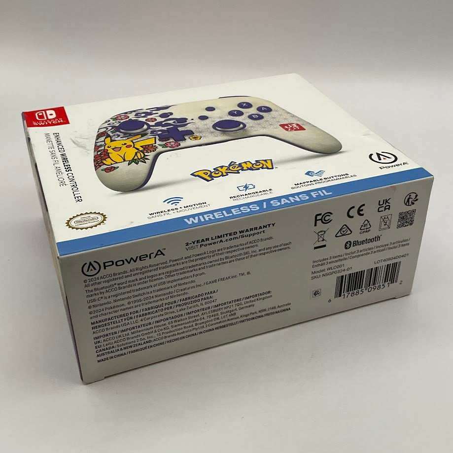 PowerA Pikachu Blossom Enchanced Wireless Controller Nintendo Switch