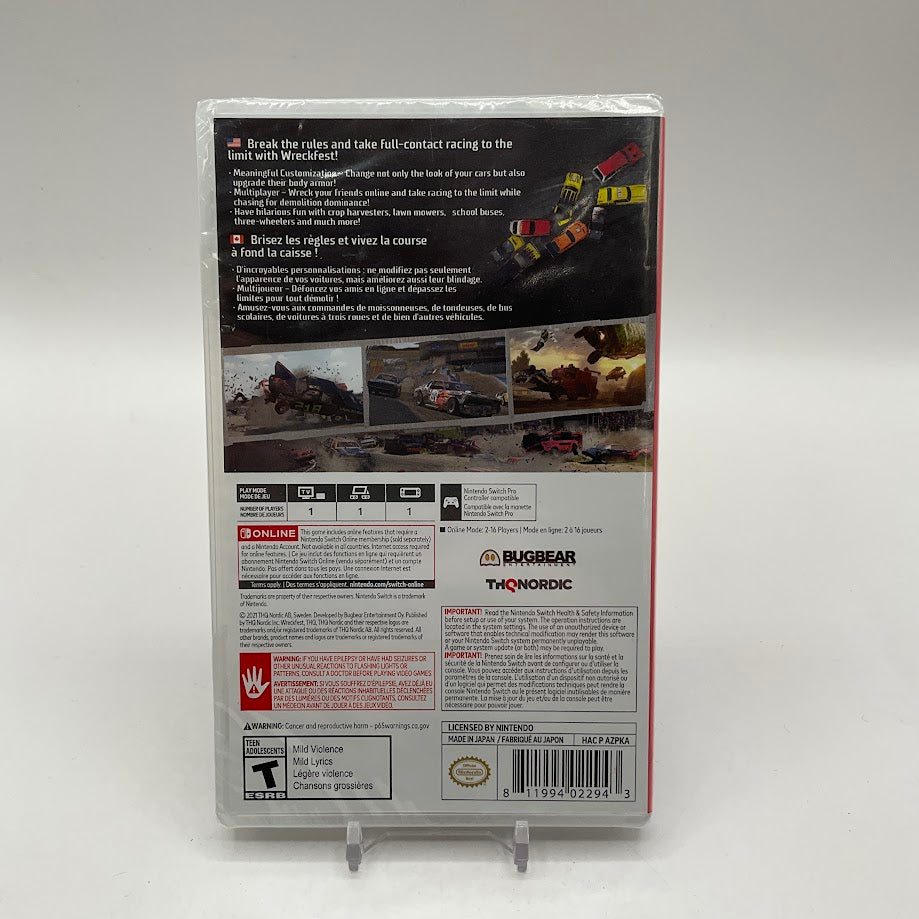Wreckfest Nintendo Switch Sealed