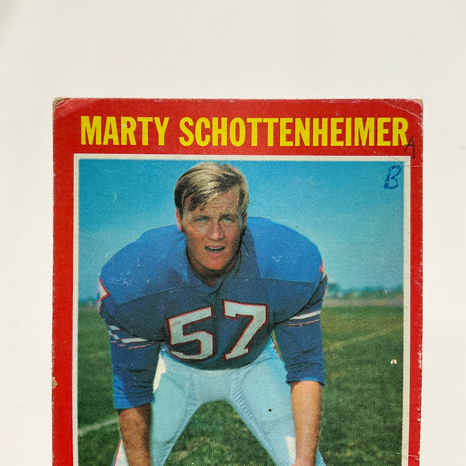 Marty Schottenheimer 1971 Topps RC #3 New England Patriots PR - Collector Store LLC