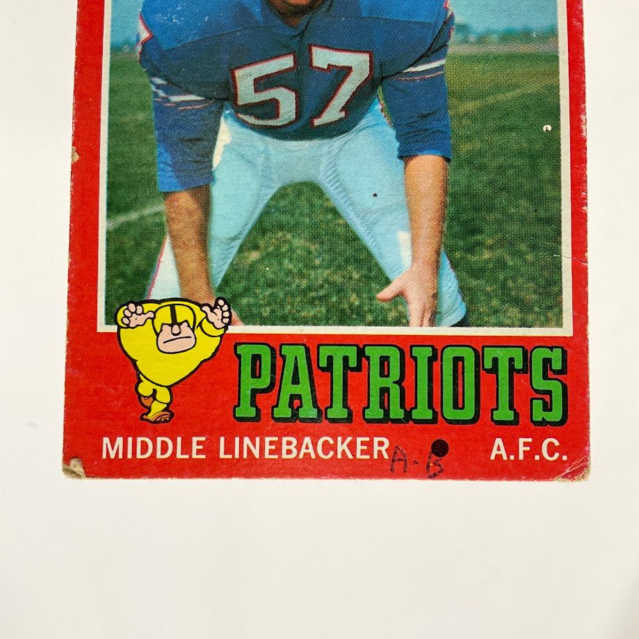 Marty Schottenheimer 1971 Topps RC #3 New England Patriots PR - Collector Store LLC