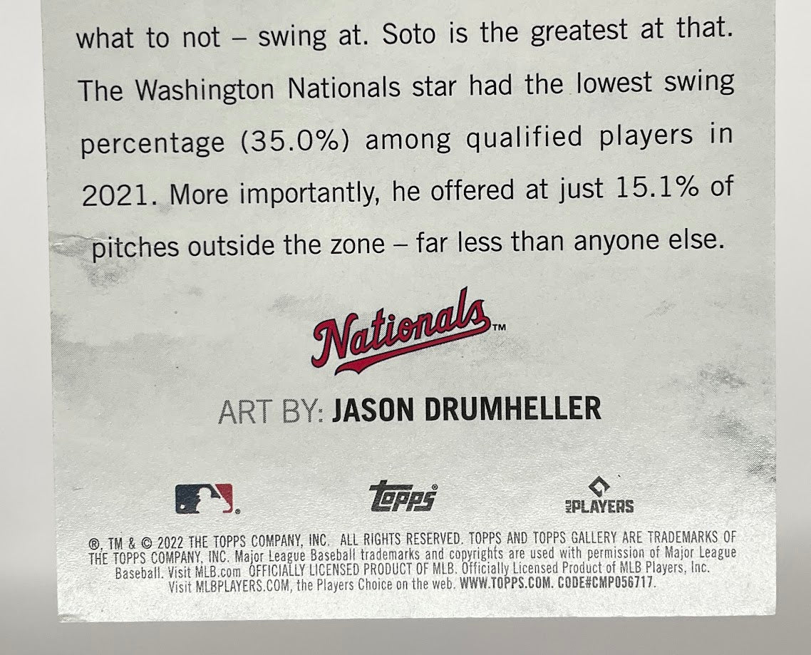 Juan Soto 2022 Topps Gallery Modern Artists 034/250#MA-3 - Collector Store LLC