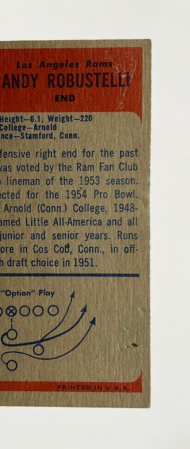 Andy Robustelli 1955 Topps #121 Los Angeles Rams VG - Collector Store LLC