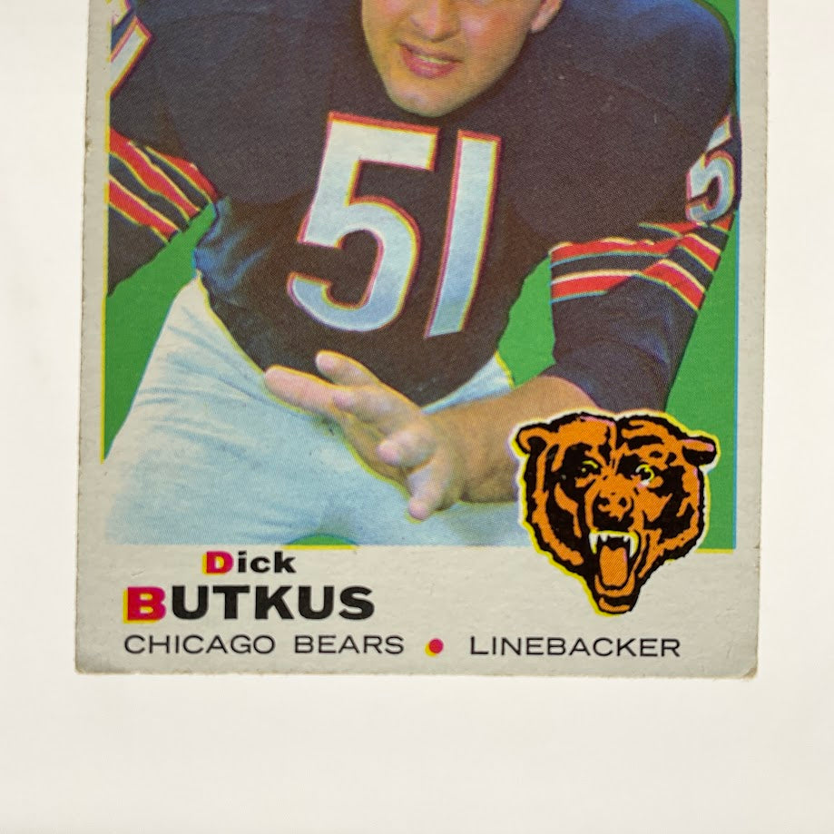 Dick Butkus 1969 Topps #139 Chicago Bears VG - Collector Store LLC