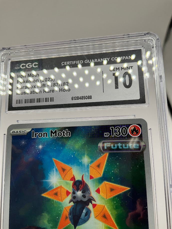 Iron Moth Pokemon Paradox Rift Illustration Rare Holo #187 CGC 10