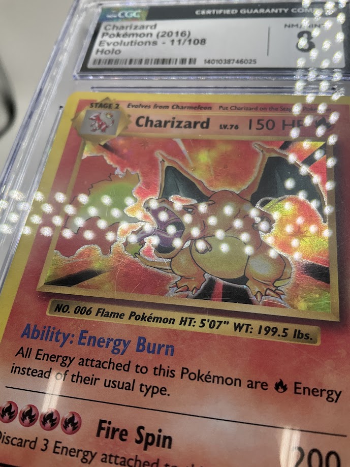 Charizard Pokemon Evolutions Holo #11 CGC 8