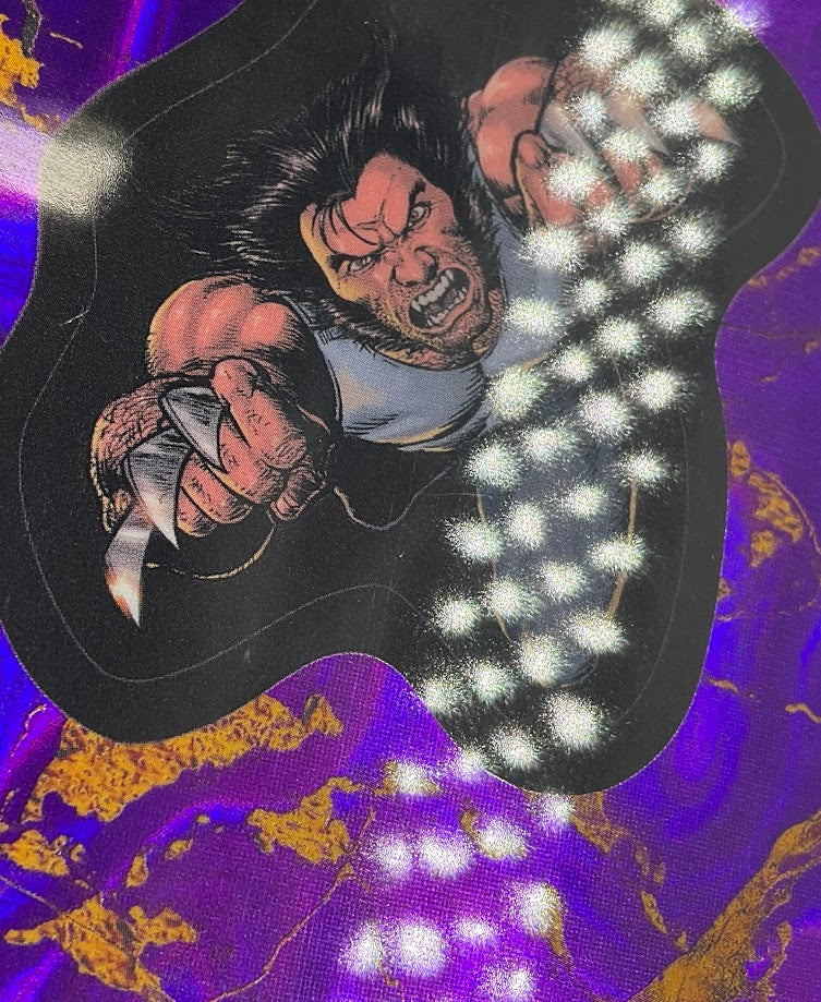 Wolverine 2025 Topps Marvel Comic Book Heroes Purple & Gold Lava Refractor 68/75