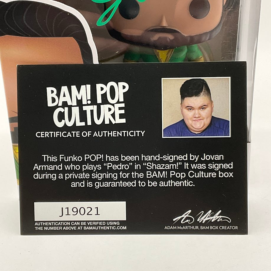 Pedro Funko Pop! Shazam! #265 with BAM! Certified Autograph
