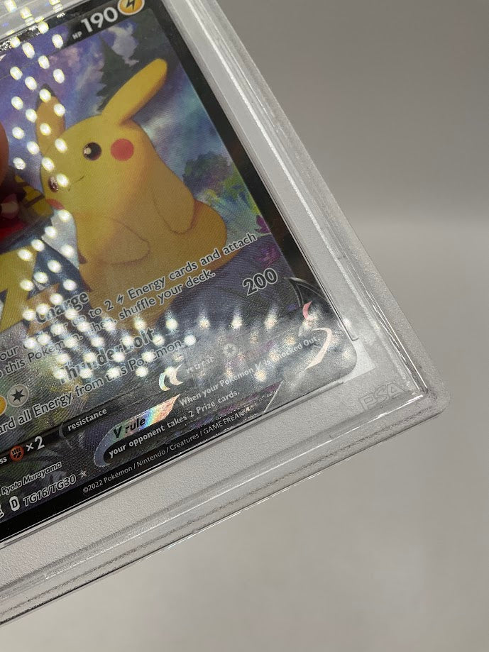 Pikachu V Pokemon Lost Origin Full Art #TG16 PSA 9