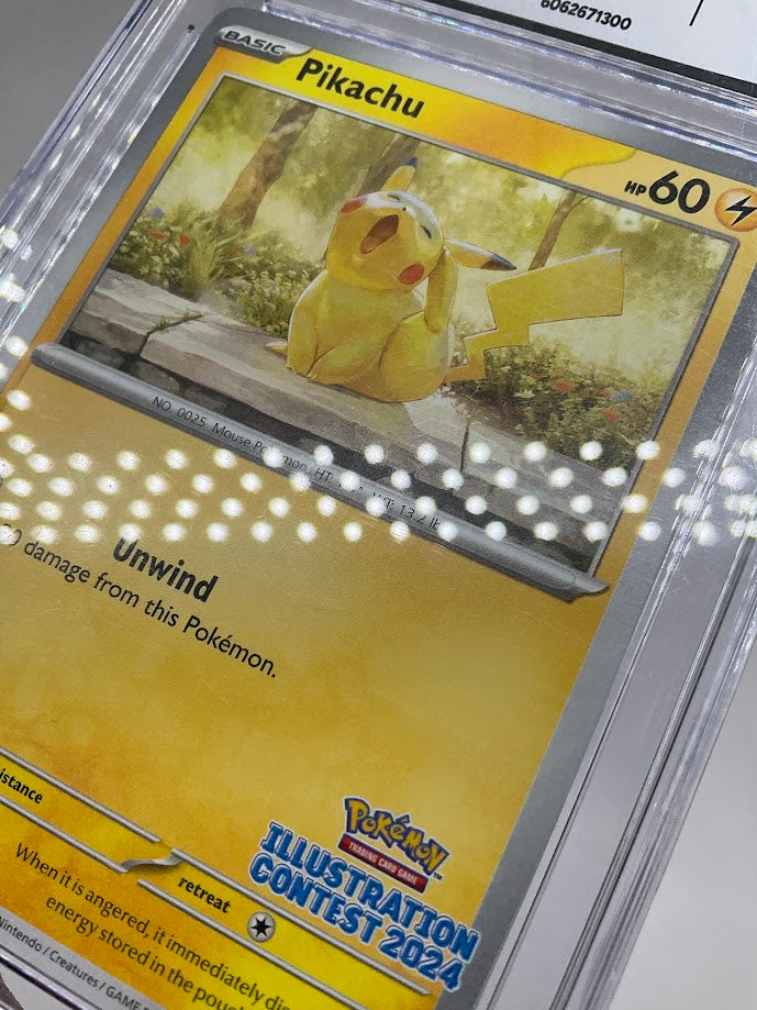 Pikachu Pokemon Illustration Contest 2024 Winner Promo #214 CGC 9