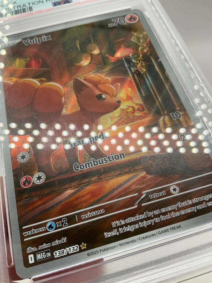 Vulpix Pokemon Mega Evolution Illustration Rare #138 PSA 9