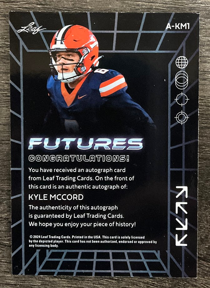 Kyle McCord 2024 Leaf Futures Auto 46/149 #A-KM1 - Collector Store LLC