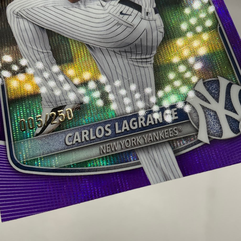 Carlos Lagrange 2025 Bowman Chrome Prospects Purple Wave Refractor 005/250
