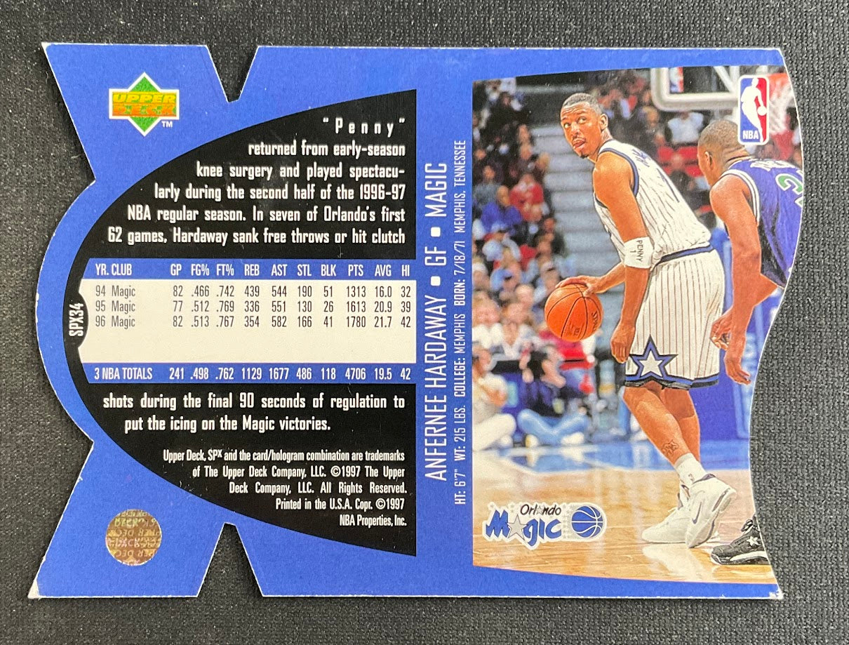 Anfernee Hardaway 1996-97 Upper Deck SPX Die-Cut #SPX34