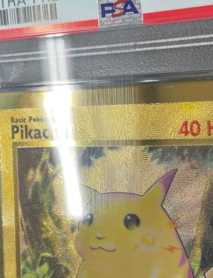 Pikachu Pokemon Celebrations Ultra Premium Collection Metal Card #58 PSA 8