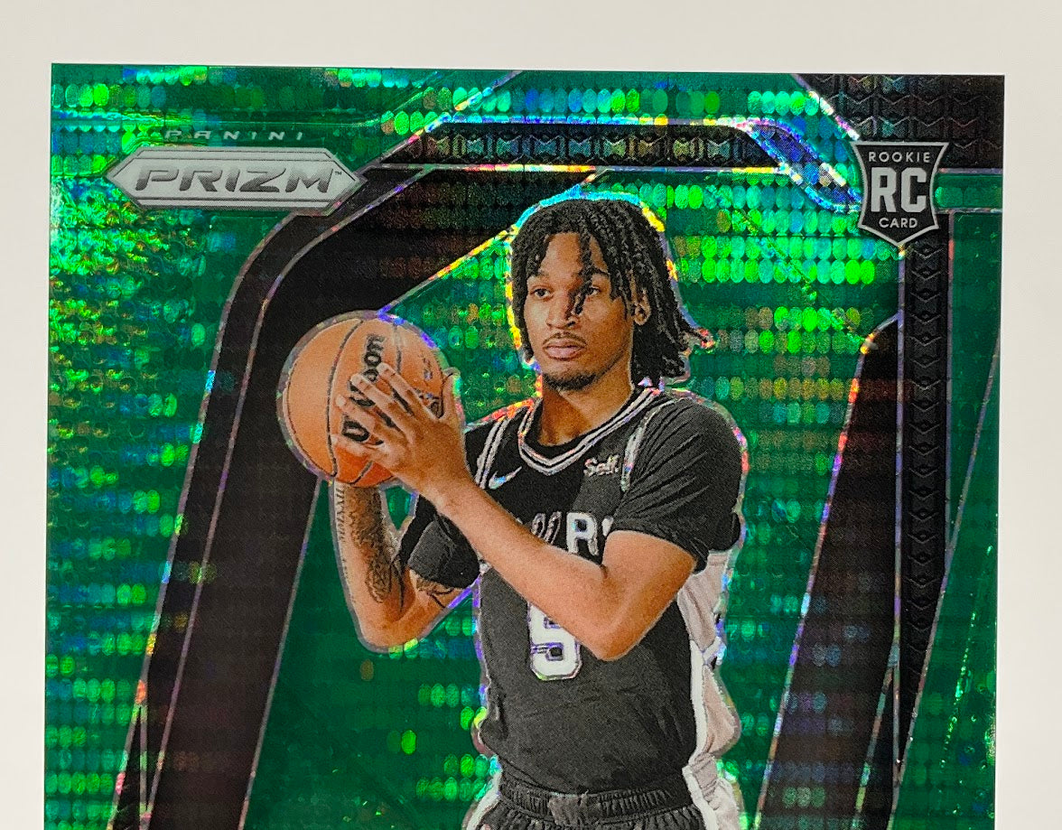 Stephon Castle 2024-25 Panini Prizm Green Pulsar Prizm RC 14/25 #234