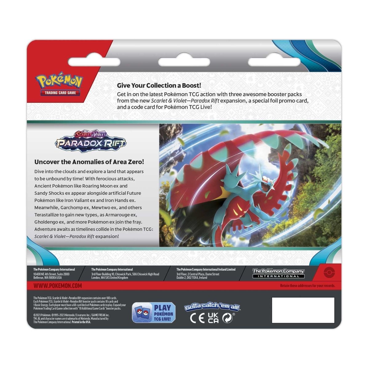 Pokemon: Scarlet & Violet Paradox Rift 3-Pack Blister (Random)