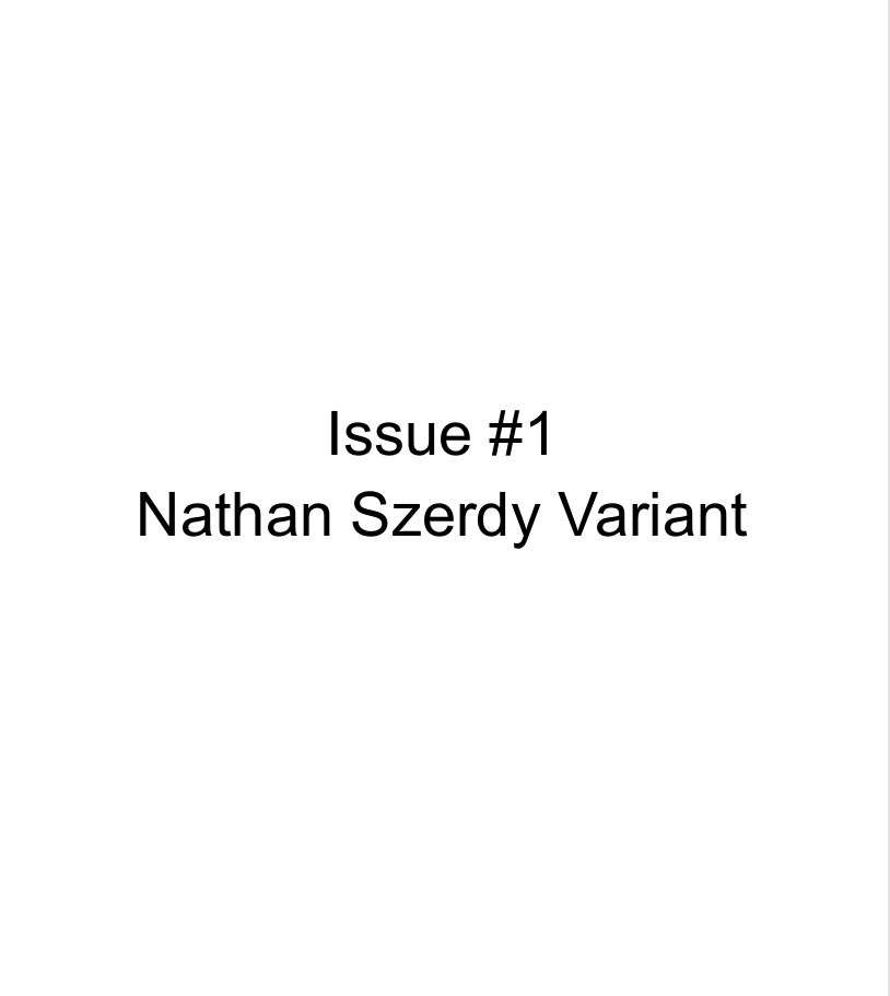 Edge of Spider-Verse Issue #1 Nathan Szerdy Variant