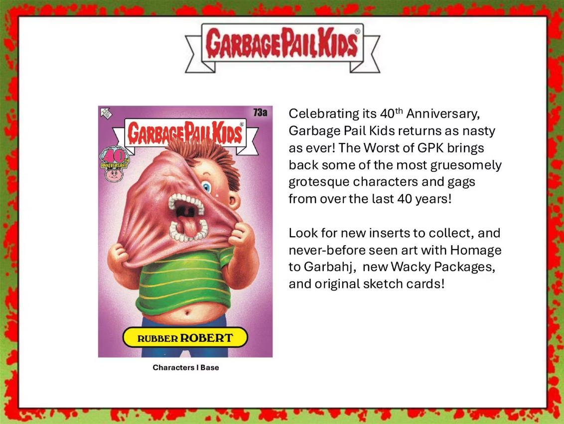 2025 Topps Garbage Pail Kids: Worst of Garbage Pail Kids 40th Anniversary Edition Hobby Box